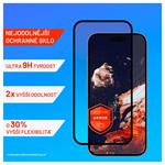 Prémiové ochranné tvrzené sklo FIXED Armor s aplikátorem pro Apple iPhone 15 Pro Max, černé