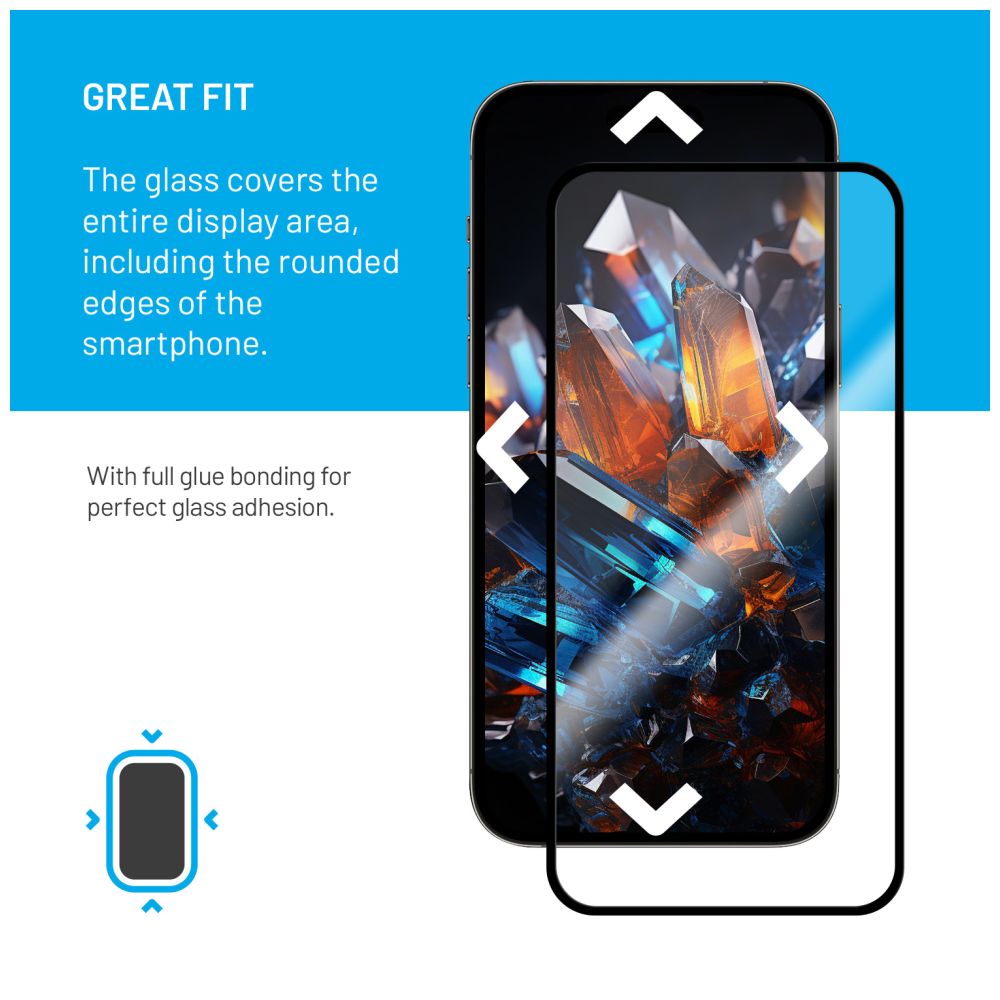 Prémiové ochranné tvrzené sklo FIXED Armor s aplikátorem pro Samsung Galaxy A55 5G, černé