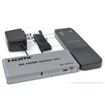PremiumCord 8K@60Hz, 4K@144Hz HDMI switch 3:1 s dálkovým ovladačem