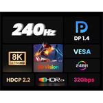 PremiumCord 8K Optický DisplayPort 1.4 přípojný kabel M/M, zlacené konekt. 30m