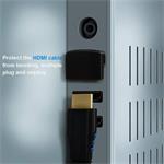 PremiumCord Adapter HDMI M/F zahnutý do pravého úhlu 90° - opačný