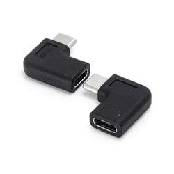 PremiumCord Adaptér USB-C/male - C/female zahnutý 90°