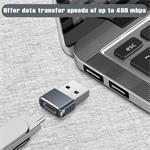 PremiumCord Aluminium USB C female - USB2.0 A Male adaptér