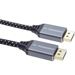 PremiumCord DisplayPort 1.4 přípojný kabel, kovové a zlacené konektory, 0,5m