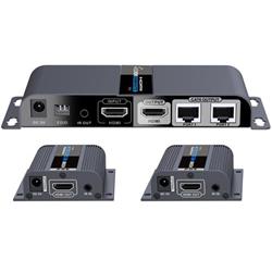 PremiumCord HDMI 1-2 splitter+extender po CAT6/6a/7, FULL HD, 3D