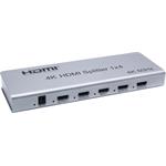 PremiumCord HDMI 2.0 splitter 1-4 porty, 4K x 2K/60Hz, FULL HD, 3D, repeater v setu