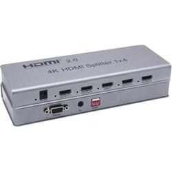 PremiumCord HDMI 2.0 splitter 1-4 porty, 4K x 2K/60Hz, FULL HD, 3D, repeater v setu