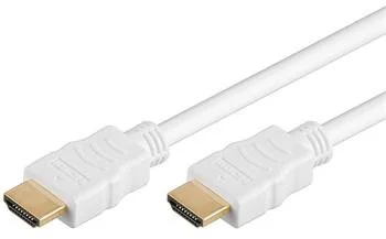 PremiumCord HDMI High Speed + Ethernet kabel,bílý, zlacené konektory, 15m