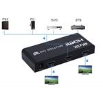 PremiumCord HDMI rozbočovač 1-2 porty kovový s napájaním, 4K, FULL HD, 3D