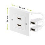 PremiumCord HDMI zásuvka v panelu 2x HDMI A - HDMI A Female/Female