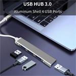 PremiumCord Hub USB-C na USB3.2 A + 3x USB2.0 A, hliníkové pouzdro