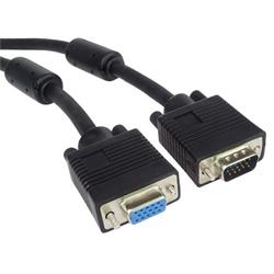 PremiumCord Kabel prodlužovací HQ(Coax) 2x ferrit, SVGA, DDC2, 3xCoax+8žil, 15m