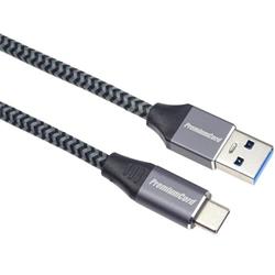 PremiumCord kabel USB-C - USB 3.0 A (USB 3.2 generation 1, 3A, 5Gbit/s) 3m oplet