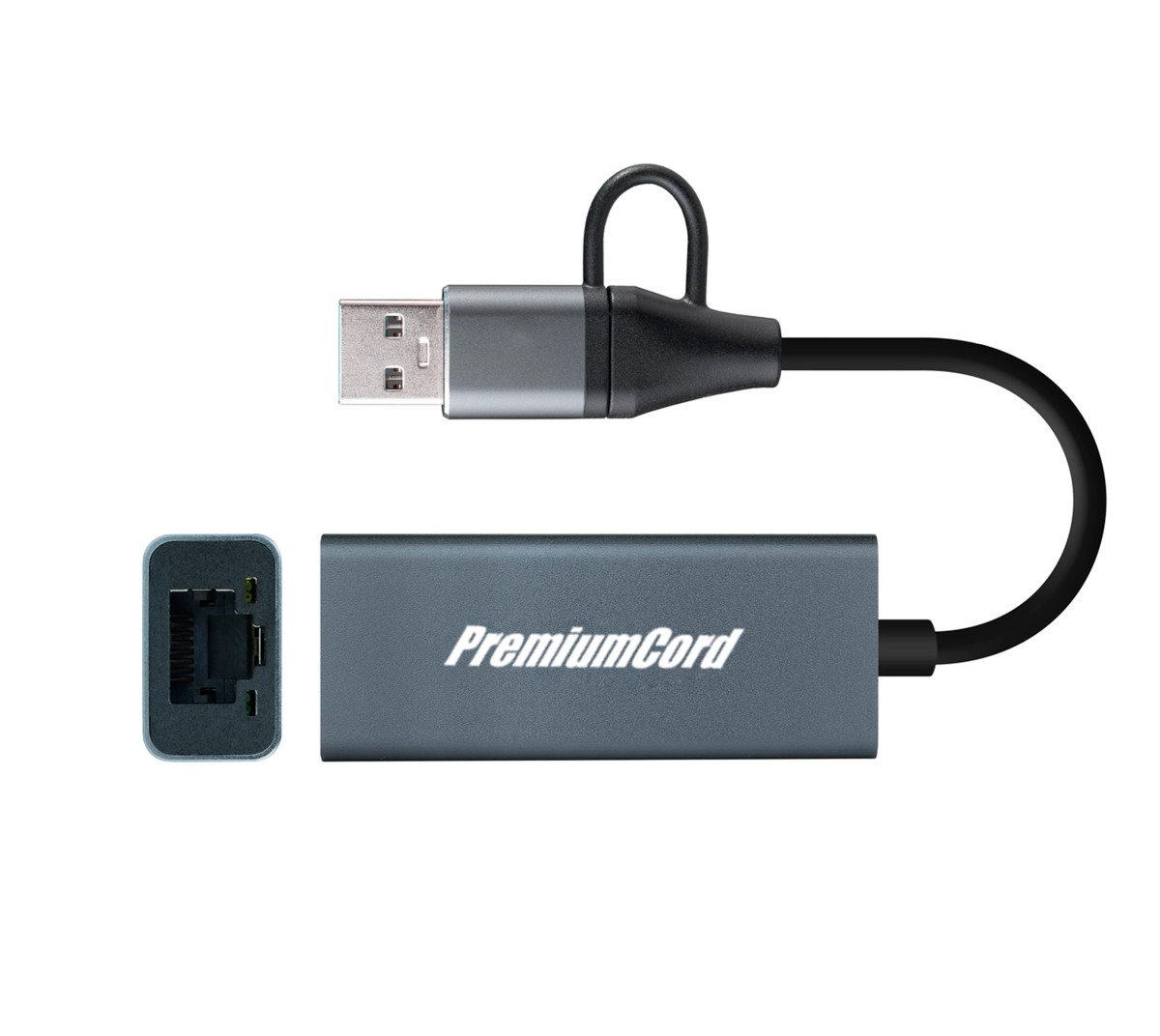 PremiumCord ku31ether07 – Adaptér USB-C a USB-A, 15 cm