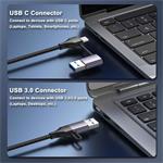 PremiumCord ku31ether07 – Adaptér USB-C a USB-A, 15 cm