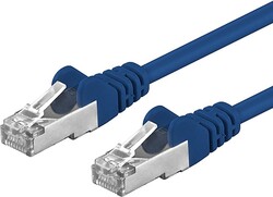 Premiumcord Patch kábel SFTP CAT6A, 3 m – modrý