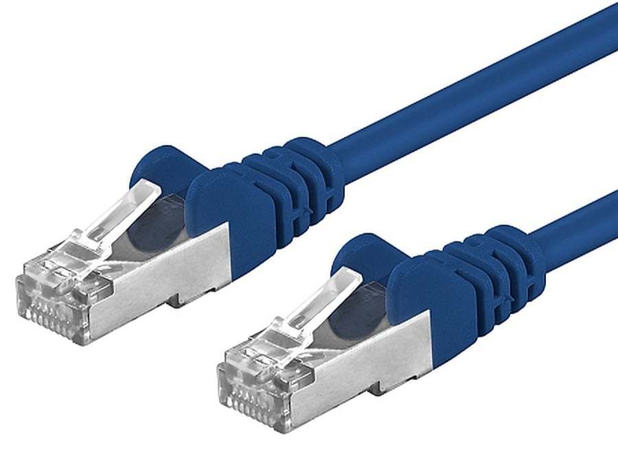 Premiumcord Patch kabel SFTP CAT6A, 3m - modrý