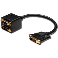 PremiumCord Splitter DVI-D (24+1) male => 2x DVI-D (24+1) female pro propojení PC a dvou monitorů