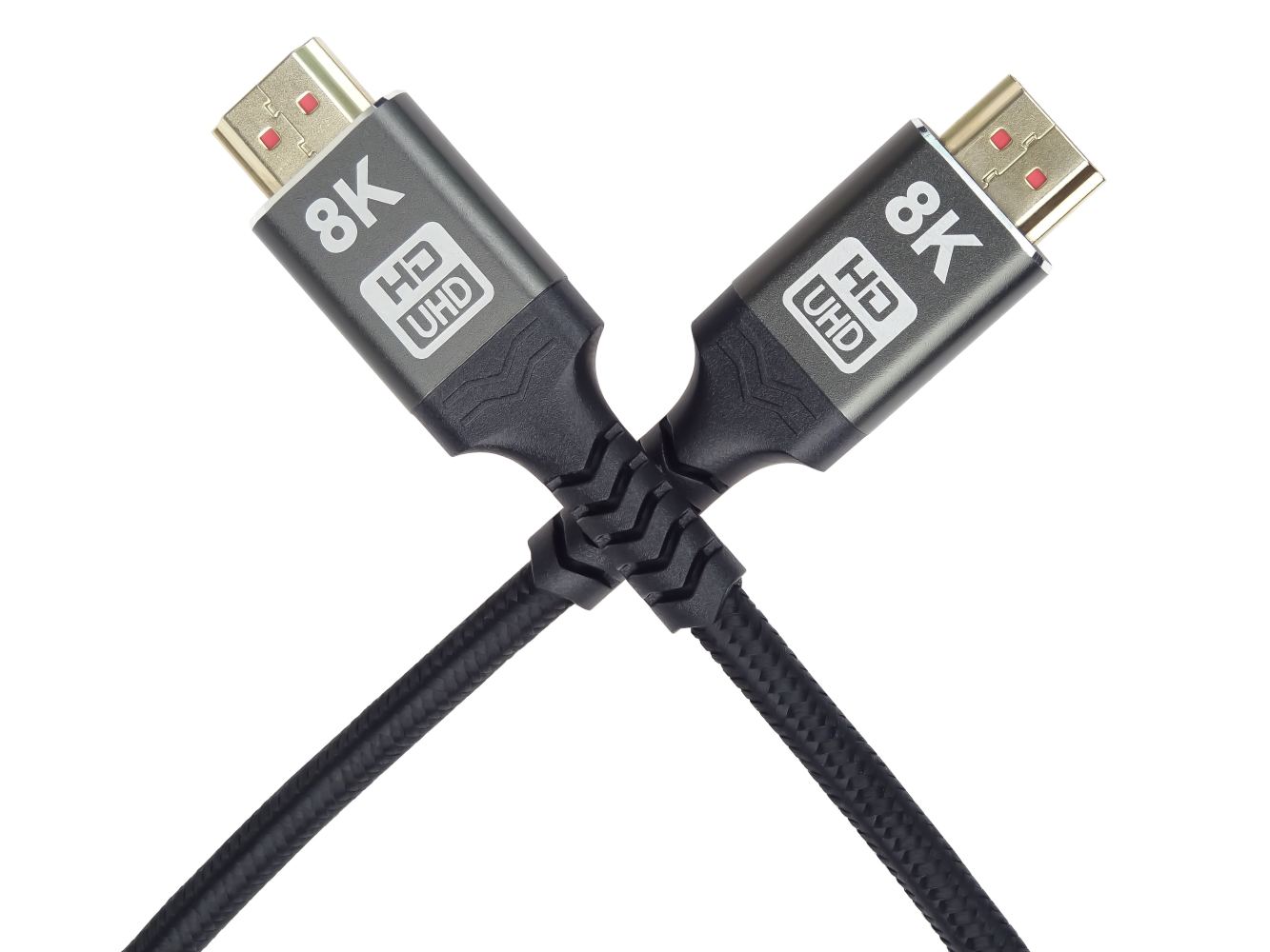 PremiumCord ULTRA HDMI 2.1 High Speed + Ethernet kabel 8K@60Hz,zlacené 1m