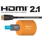 PremiumCord ULTRA HDMI 2.1 High Speed + Ethernet kabel 8K@60Hz,zlacené 7,5m
