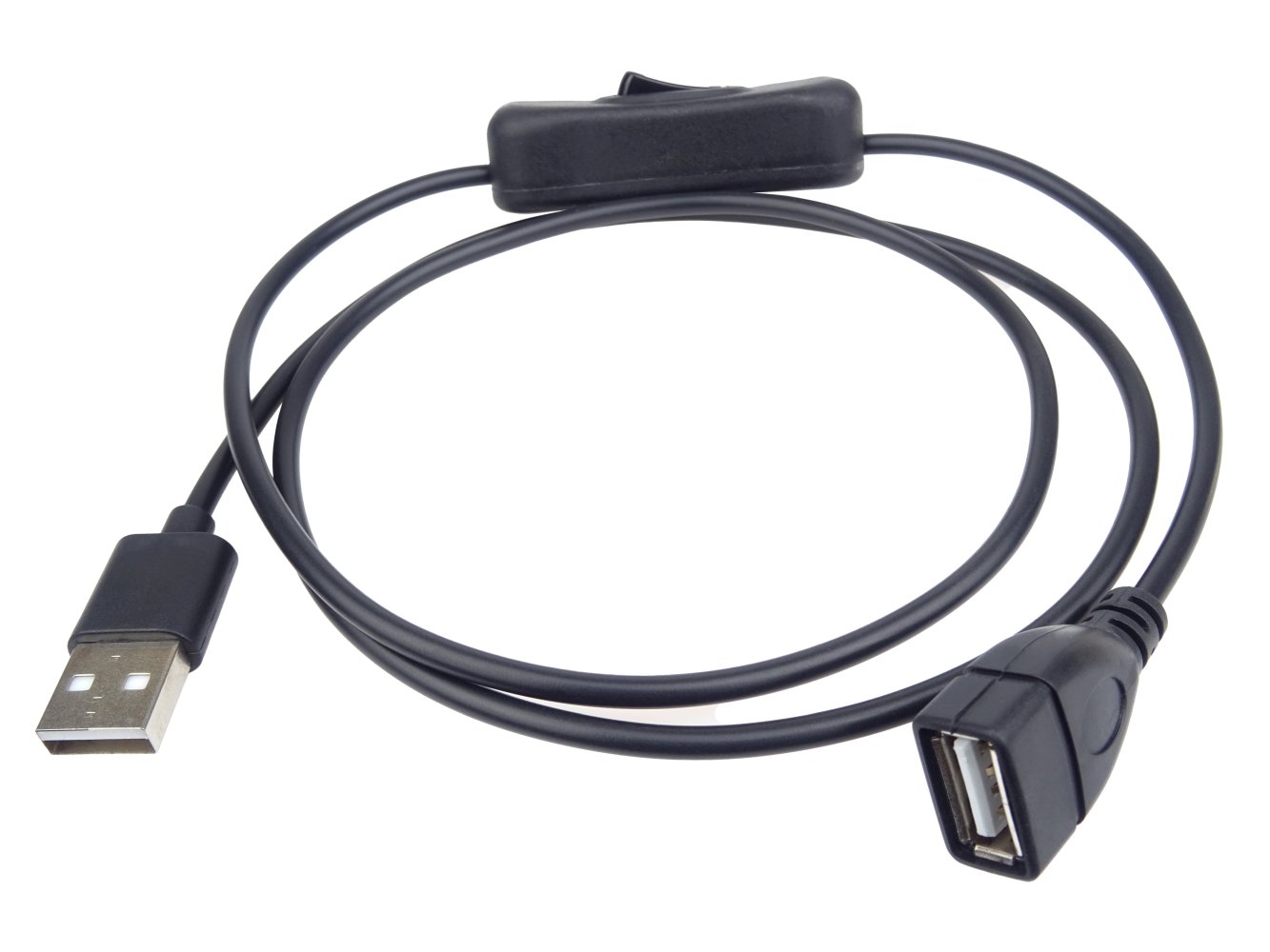 PremiumCord USB 2.0 kabel prodlužovací s vypínačem
