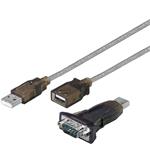 PremiumCord USB 2.0 - RS 232 prevodník krátky, vybavený čipom FTDI