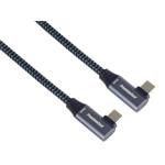 PremiumCord USB-C 2x zahnutý kabel ku31cj3