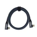 PremiumCord USB-C 2x zahnutý kabel
