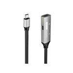 PremiumCord USB-C opakovací a predlžovací kábel samec - samica, 5Gbps, hliník 5 m