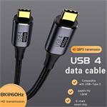 PremiumCord USB4 Gen 3x2 40Gbps 8K 60Hz 240W kábel Thunderbolt 3 0,8 m