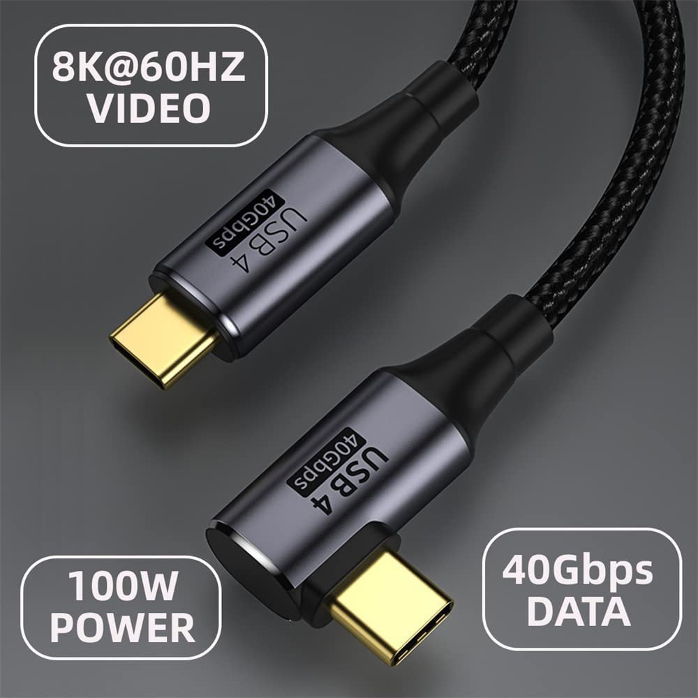 PremiumCord USB4 Gen 3x2 40Gbps 8K 60Hz 240W Thunderbolt 3 kabel 0,8m