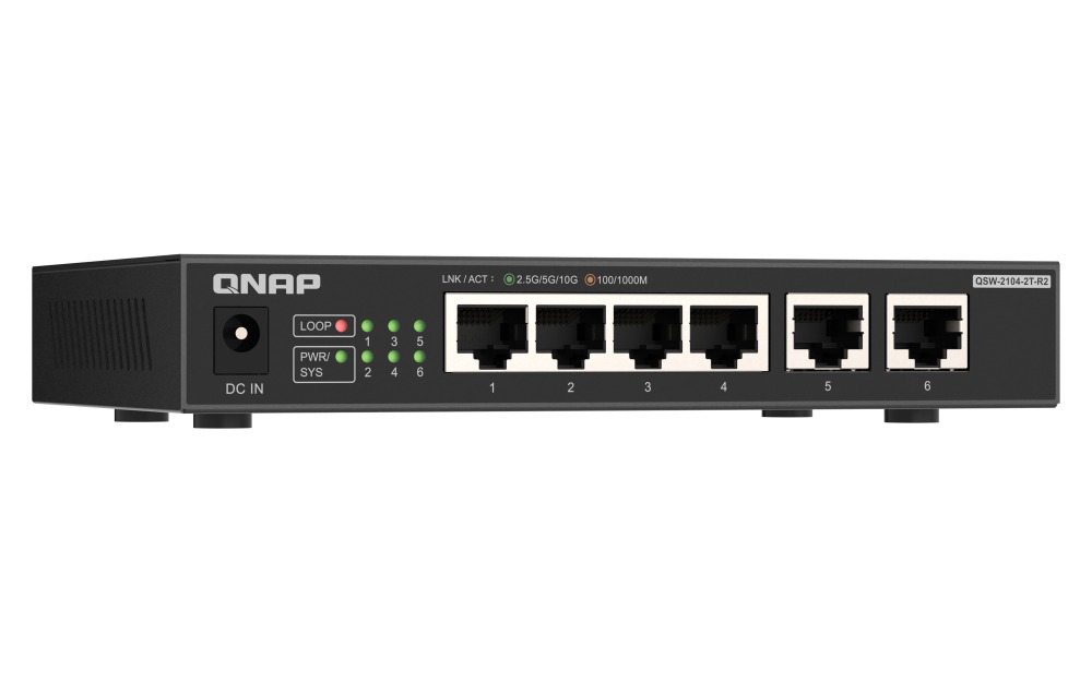 Prepínač QNAP QSW-2104-2T-R2