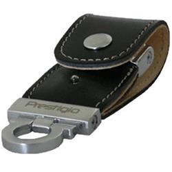 PRESTIGIO USB FLASH DISK Leather 16GB, černá kůže