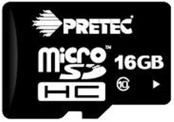 Pretec Micro SDHC 16 GB CLASS 10 + SD adaptér