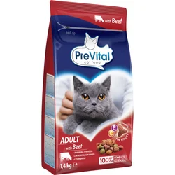 PreVital kočka hovězí 1,4 kg granule pro kočky