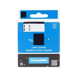 PRINTLINE kompatibilní páska s DYMO, 45807 S0720870,19mm,7m,černý tisk/červený podklad, D1