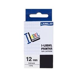 PRINTLINE kompatibilný páska s Casio XR-12BU1 12mm, 8m, čierna tlač/modrý podklad PLTC01