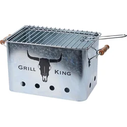 PROGARDEN Gril přenosný piknikový GRILL KING stříbrná 