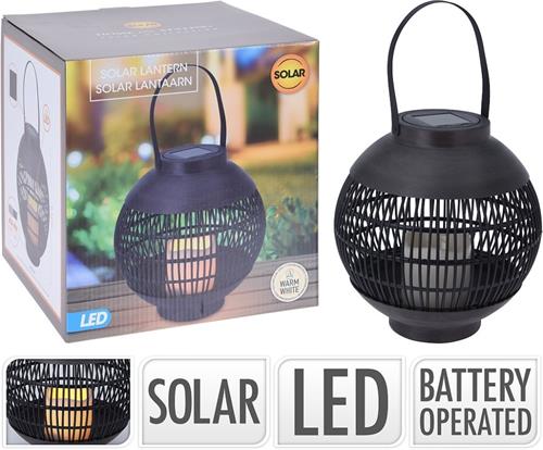 PROGARDEN Lucerna solární s LED svíčkou, 22 x 23 cm 