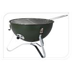 PROGARDEN Prenosný gril na drevené uhlie s vekom 37 cm army green