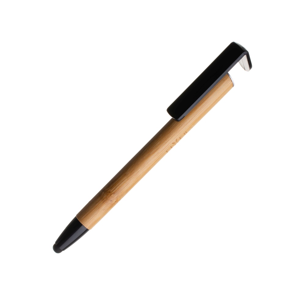 Propiska 3v1 se stylusem a stojánkem FIXED Pen, antibakteriální povrch, bambusové tělo