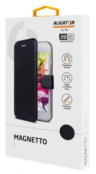 Puzdro ALIGATOR Magnetto Samsung Galaxy A15 4G/5G/LTE, čierne