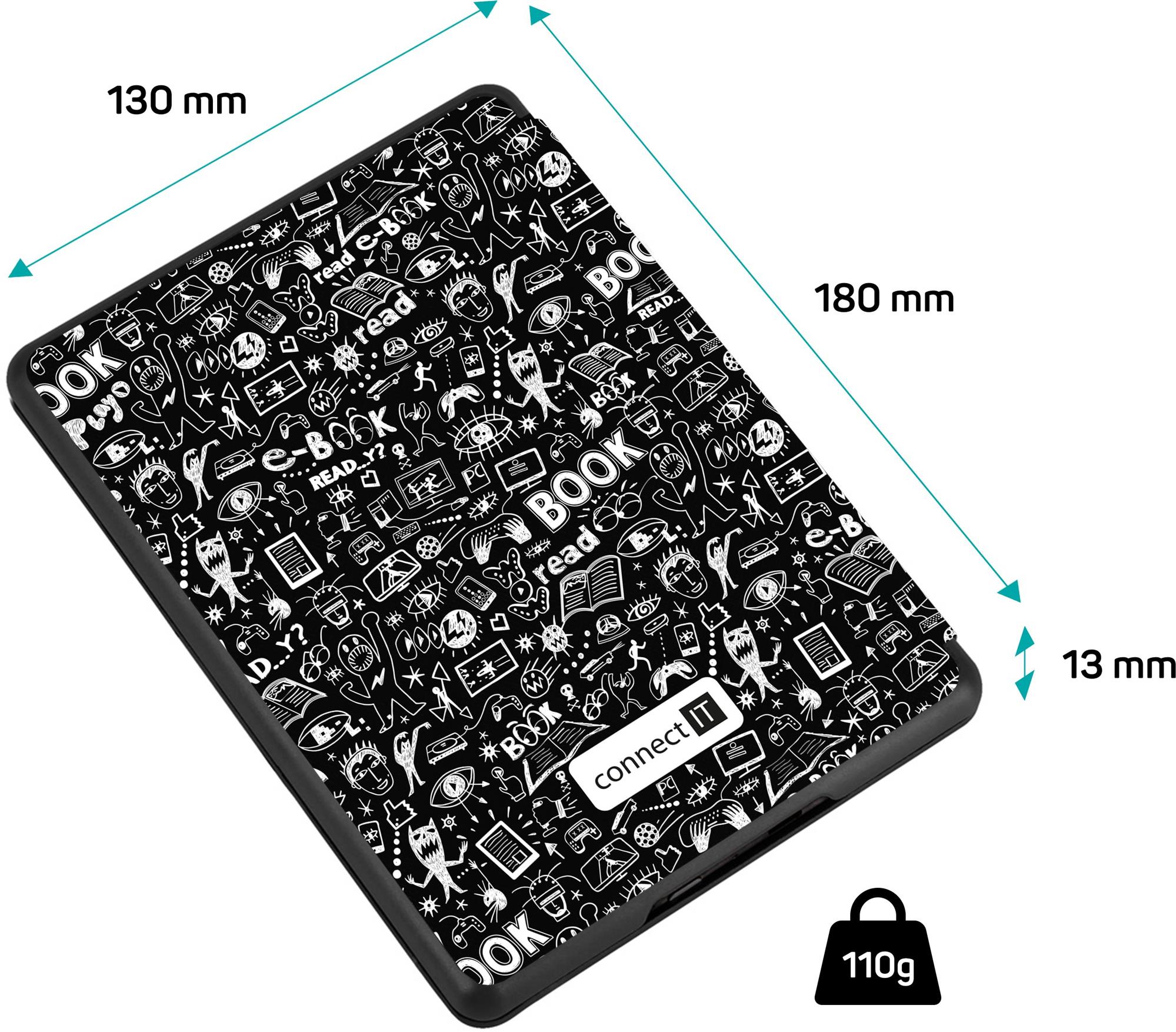 Puzdro CONNECT IT pre Amazon Kindle 2021 (11. gen.), DOODLE black
