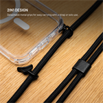 Puzdro FIXED MagPure Neck s čiernou šnúrkou na krk pre Apple iPhone 18 Pro Max/17 Pro Max