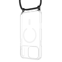 Puzdro FIXED MagPure Neck s čiernou šnúrkou na krk pre Apple iPhone 18 Pro Max/17 Pro Max