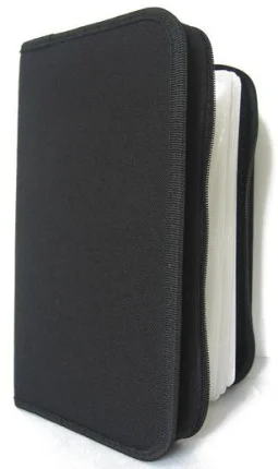 Púzdro na CD/DVD- 128ks, zapínacie čierna peňaženka 29040
