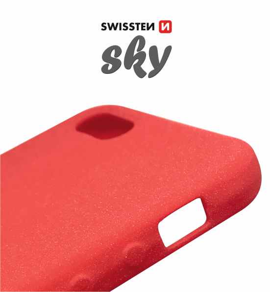 Puzdro Swissten Sky Galaxy A7 2018, červené