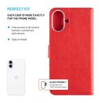 Puzdro typu kniha FIXED Opus pre Apple iPhone 16 Plus, červené