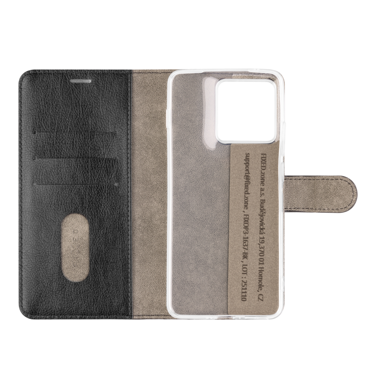 Puzdro typu kniha FIXED Opus pre Motorola Edge 70, čierne