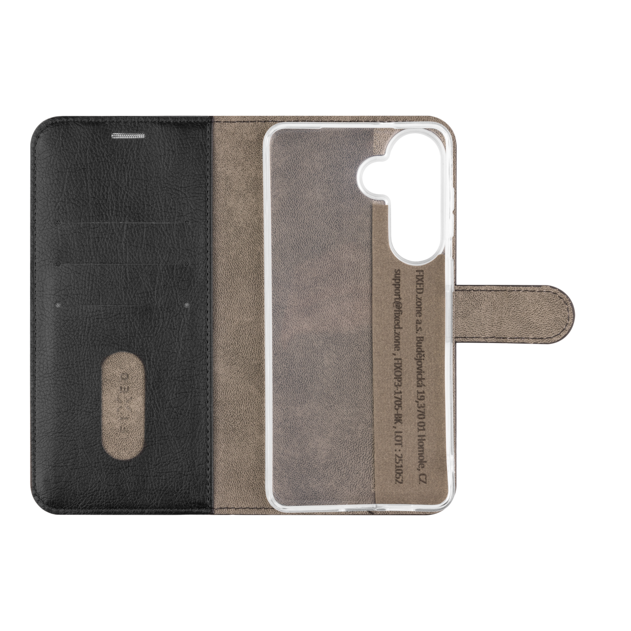 Puzdro typu kniha FIXED Opus pre Samsung Galaxy S26+, čierne